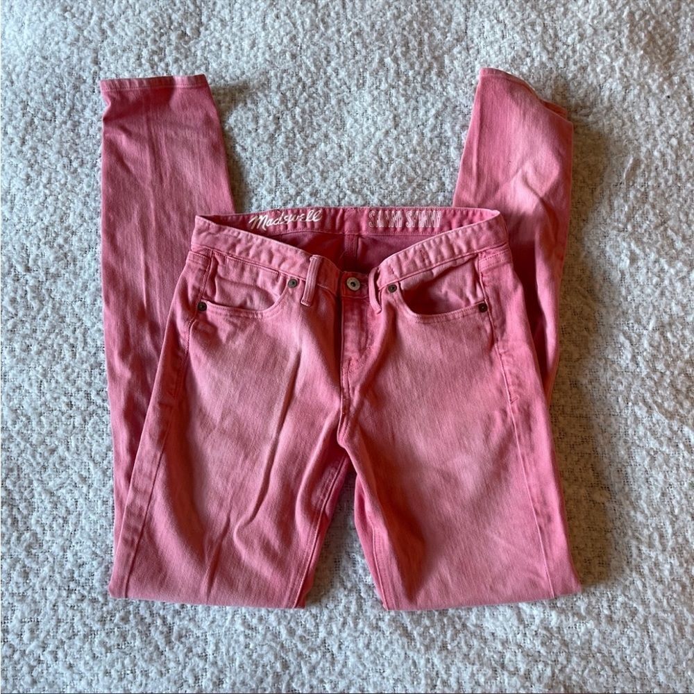 Madewell skinny pink jeans 27